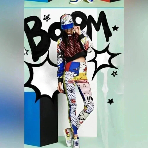Adidas x Rita Ora collector multicolored trendy athleisure casual crop hoodie S - Picture 1 of 5